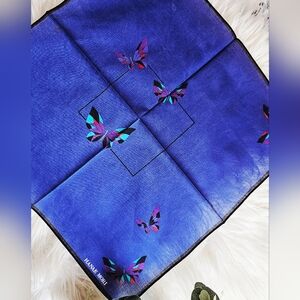 Hanae Mori Vintage Madame Butterly Scarf/Hanky: Japanese Lux